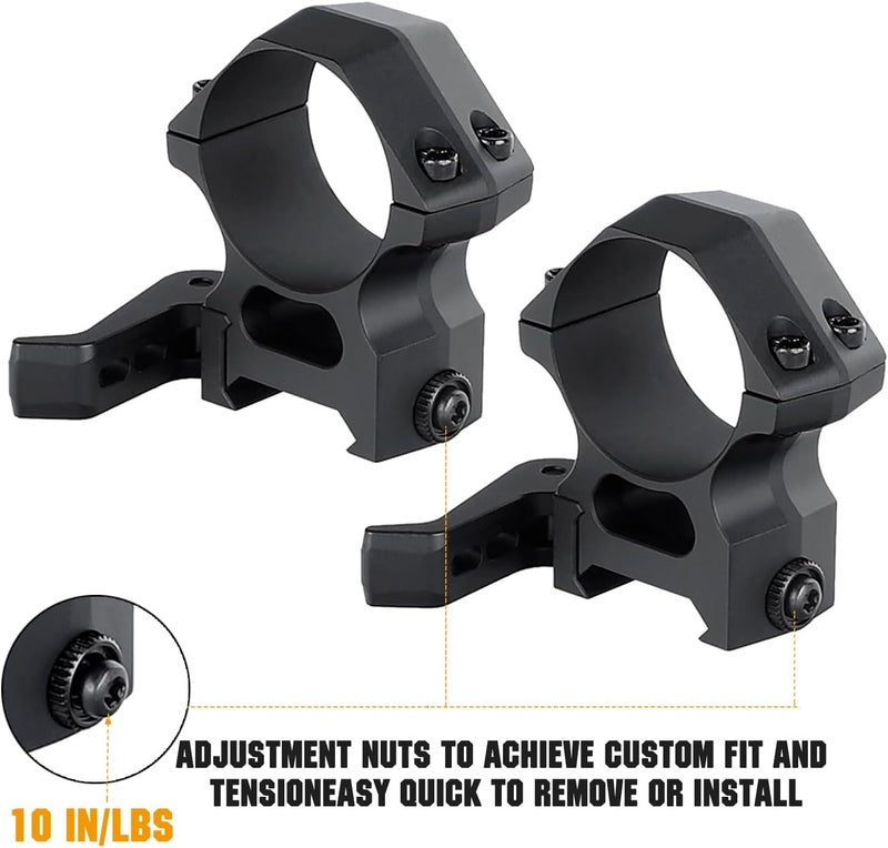 ohhunt 30mm Scope Rings Quick Detach Scope Rings 30mm Low | Medium | High Profile QD 30 mm Scope Rings 7075 Series Aluminum - Image 4